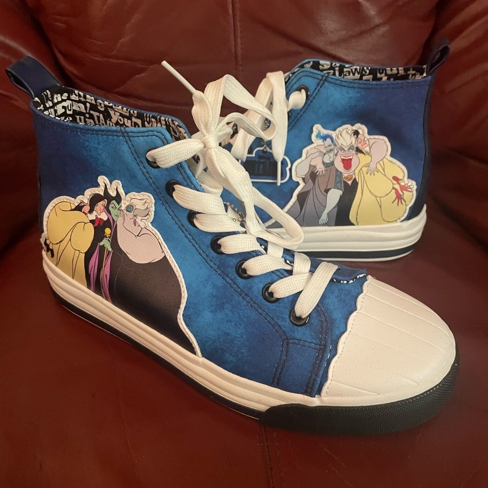 Disney Villains Women's High-Top Sneakers, Featuring Evil Queen, Maleficent